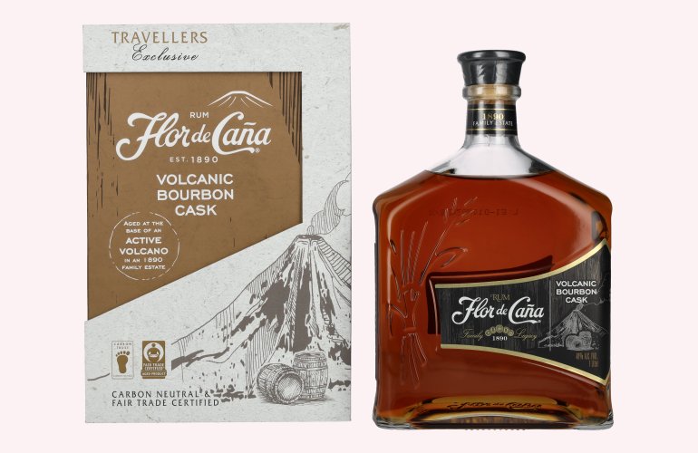 Flor de Caña Volcanic Bourbon Cask 40% Vol. 1l in geschenkverpakking