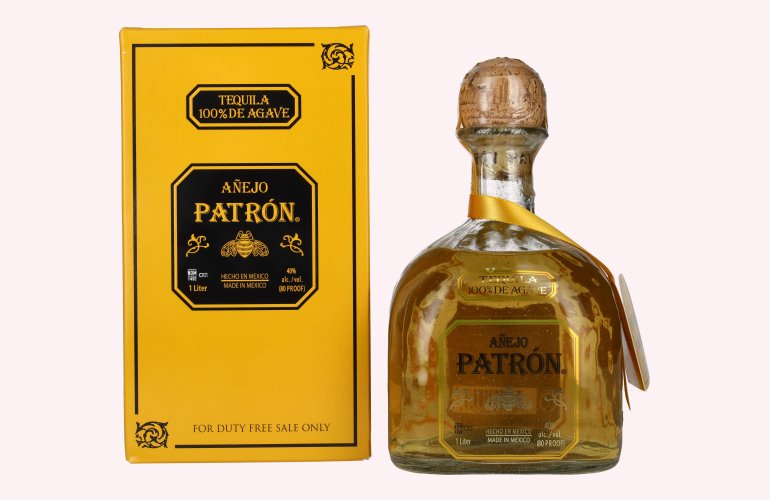 Patrón Tequila Añejo 40% Vol. 1l in geschenkverpakking