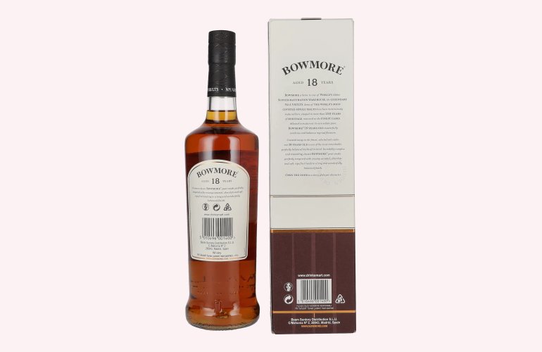 Bowmore 18 Years Old Islay Single Malt Scotch Whisky 43% Vol. 0,7l en boîte cadeau