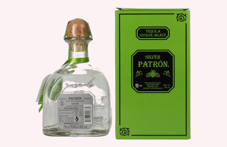 Patrón Tequila Silver 40% Vol. 0,7l en boîte cadeau