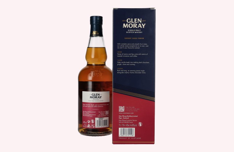 Glen Moray Double Cask Sherry Cask Finish 40% Vol. 0,7l in geschenkverpakking