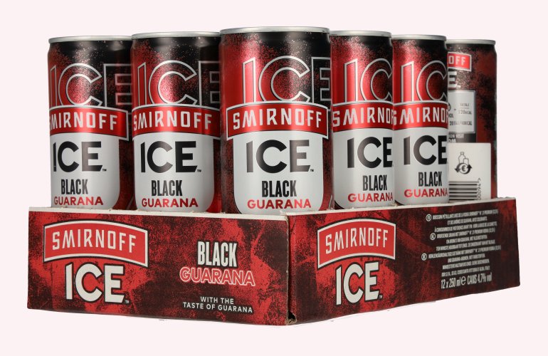 Smirnoff ICE Black Guarana 4,7% Vol. 12x0,25l Dosen Pfand