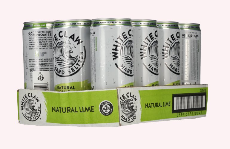 White Claw Hard Seltzer Natural Lime 4,5% Vol. 12x0,33l Dosen Pfand