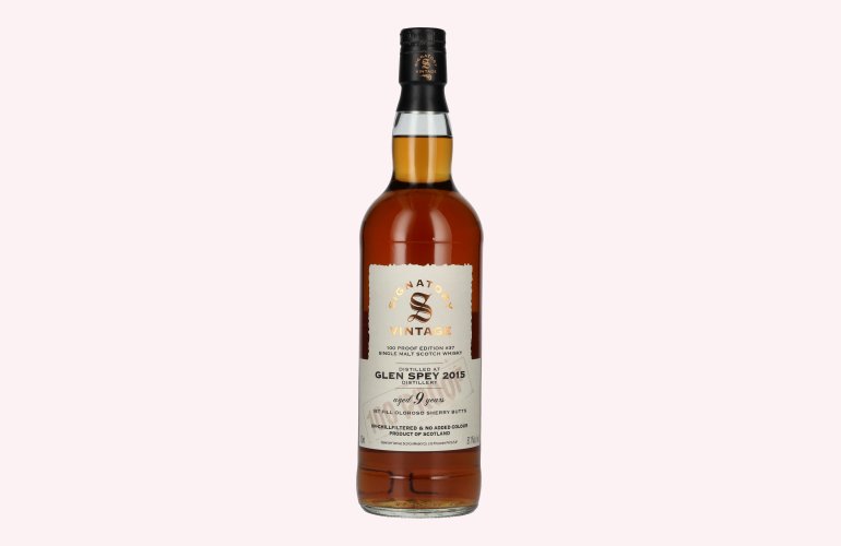 Signatory Vintage 100 Proof Edition GLEN SPEY 9 Years Old Single Malt #37 2015 57,1% Vol. 0,7l