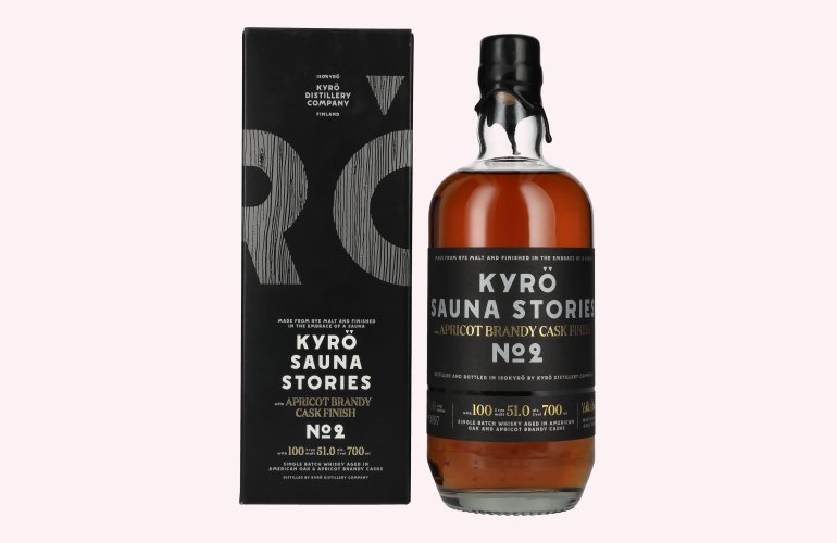 KYRÖ SAUNA STORIES Apricot Brandy Cask Finish No. 2 51% Vol. 0,7l in Geschenkbox