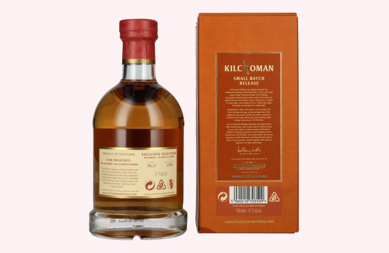 Kilchoman Islay Single Malt Whisky Bourbon/Oloroso Sherry SMALL BATCH 2 47,1% Vol. 0,7l in Geschenkbox