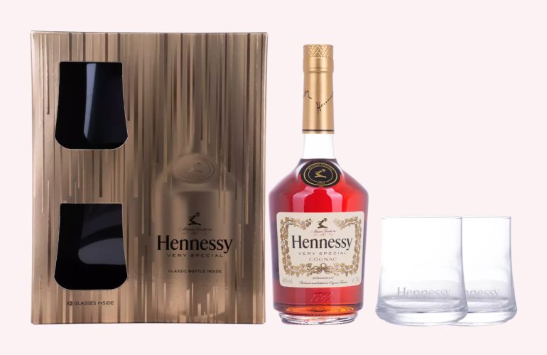 Hennessy Very Special Cognac 40% Vol. 0,7l in Giftbox with 2 glasses