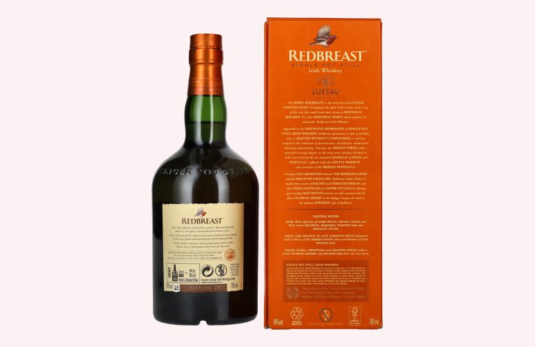 Redbreast Single Pot Still Irish Whiskey LUSTAU EDITION Sherry Finish 46% Vol. 0,7l in Geschenkbox