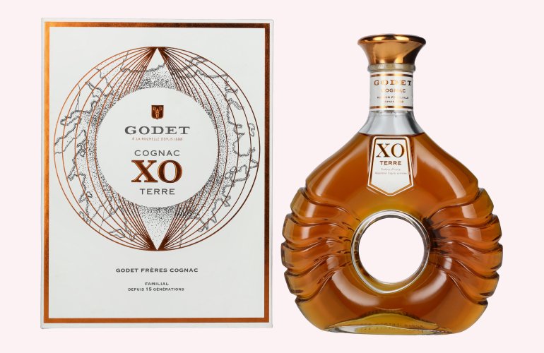 Godet Cognac XO TERRE 40% Vol. 0,7l en boîte cadeau