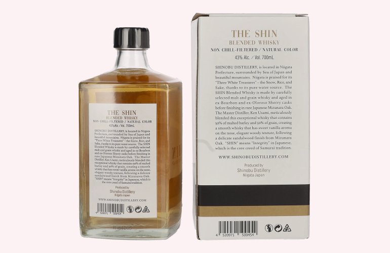 The Shin Blended Whisky MIZUNARA Japanese Oak Finish 43% Vol. 0,7l in Giftbox