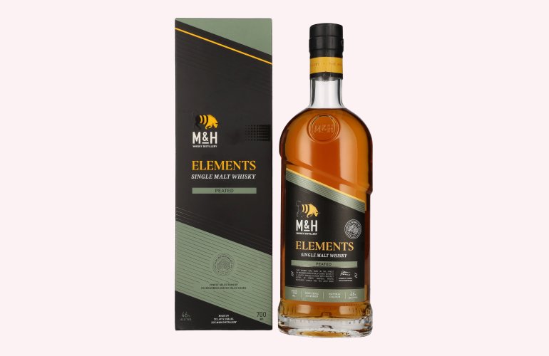 M&H ELEMENTS Peated Single Malt Whisky 46% Vol. 0,7l in Giftbox