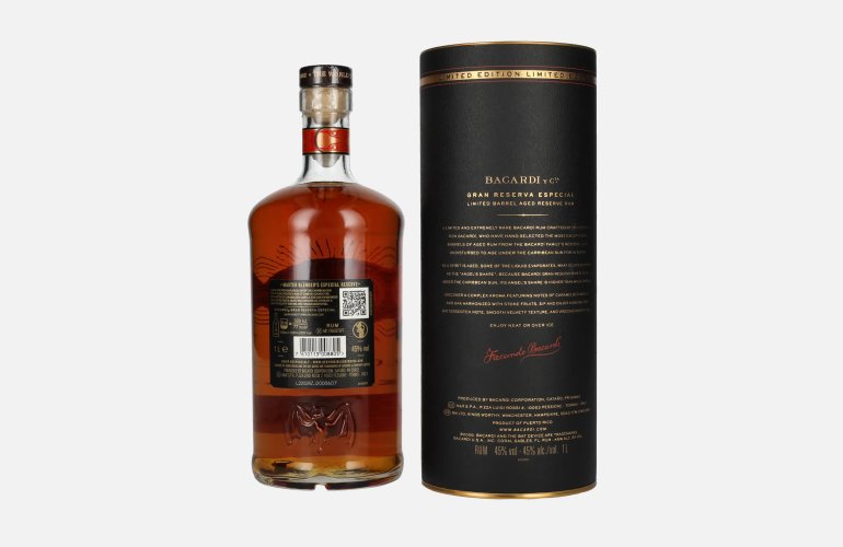 Bacardi 16 Years Old Gran Reserva Especial Limited Edition 45% Vol. 1l en boîte cadeau