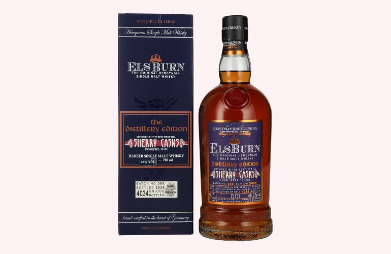 Elsburn THE DISTILLERY EDITION Sherry Casks Batch 005 46% Vol. 0,7l in geschenkverpakking