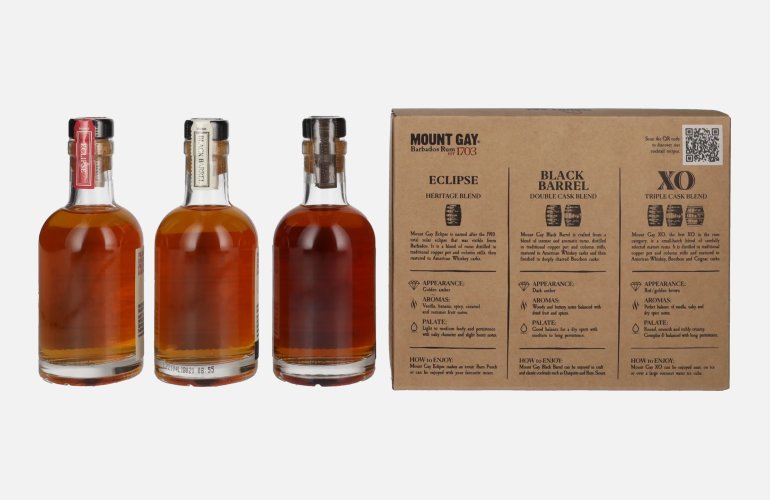 Mount Gay Barbados Rum Discovery Pack 43% Vol. 3x0,2l in Giftbox