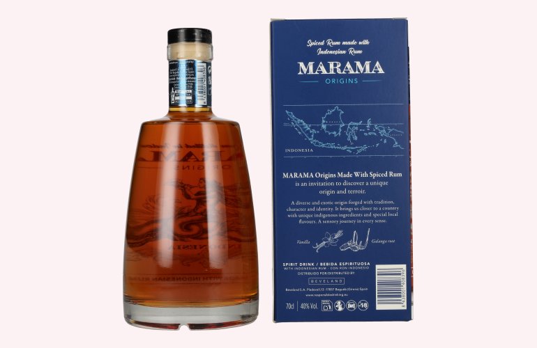 Marama ORIGINS Indonesian Spiced Rum 40% Vol. 0,7l in Geschenkbox
