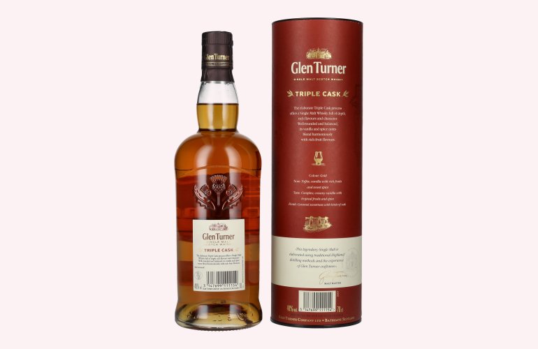 Glen Turner TRIPLE CASK Single Malt Scotch Whisky 40% Vol. 0,7l en boîte cadeau