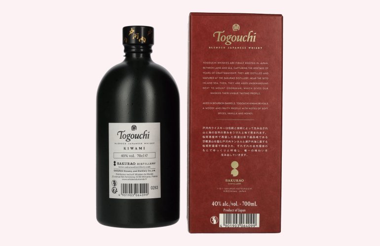 Togouchi KIWAMI Distiller's Reserve Japanese Blended Whisky 40% Vol. 0,7l in geschenkverpakking