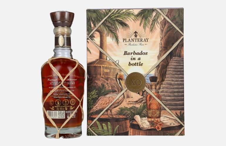 Planteray Rum BARBADOS XO 20th Anniversary 40% Vol. 0,7l en boîte cadeau avec 2 Verres