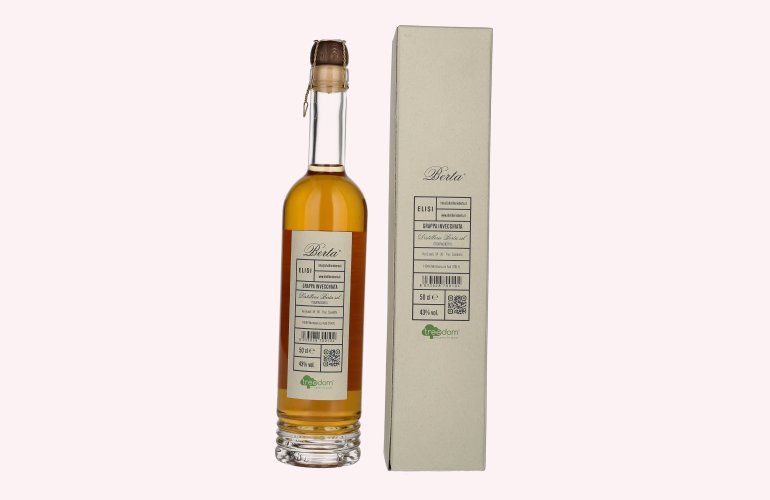 Berta Grappa Elisi 43% Vol. 0,5l in geschenkverpakking
