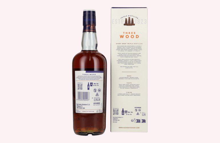 Auchentoshan THREE WOOD Single Malt Scotch Whisky 43% Vol. 0,7l in Geschenkbox