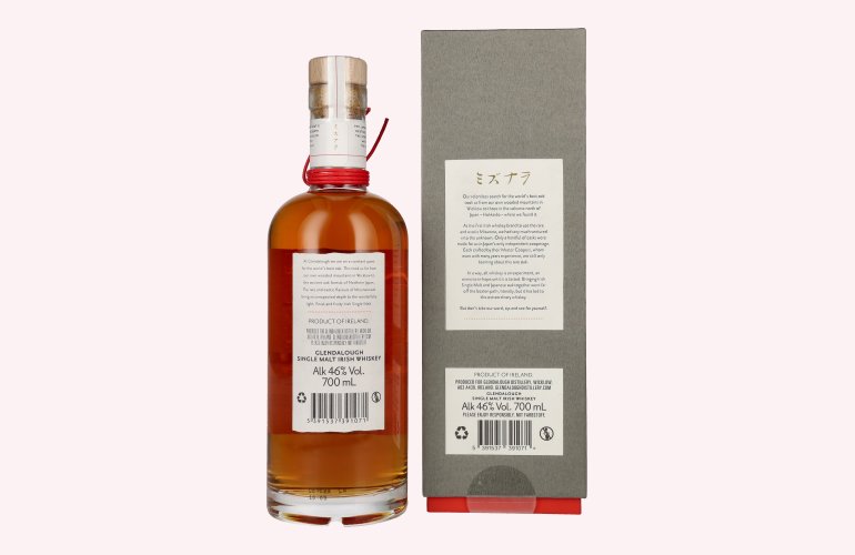 Glendalough 7 Years Old MIZUNARA FINISHED Batch No. 001 46% Vol. 0,7l in geschenkverpakking