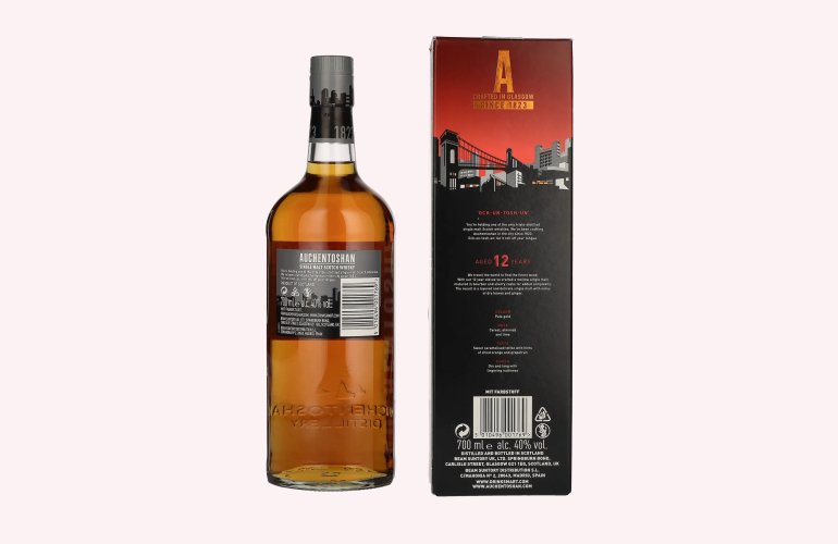Auchentoshan 12 Years Old Single Malt Scotch Whisky 40% Vol. 0,7l in geschenkverpakking