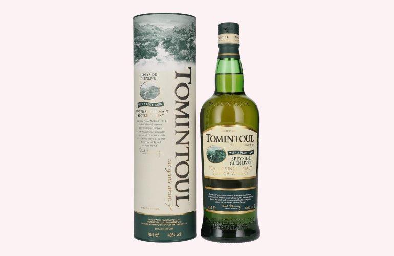Tomintoul Single Peated Malt WITH A PEATY TANG 40% Vol. 0,7l en boîte cadeau