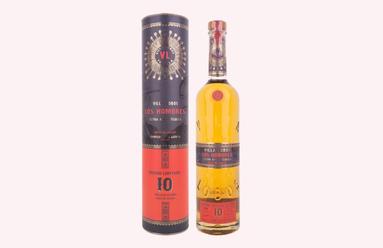Villa Lobos Tequila LOS HOMBRES 10 Años Extra Añejo Edición Limitada 40% Vol. 0,7l in Geschenkbox