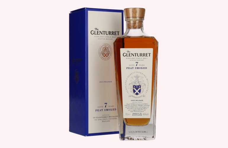The Glenturret 7 Years Old PEAT Smoked Release 2025 46% Vol. 0,7l in geschenkverpakking
