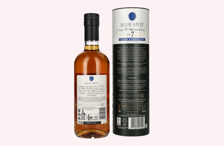 Blue Spot 7 Years Old Cask Strength Pot Still Irish Whiskey 58,4% Vol. 0,7l in Geschenkbox