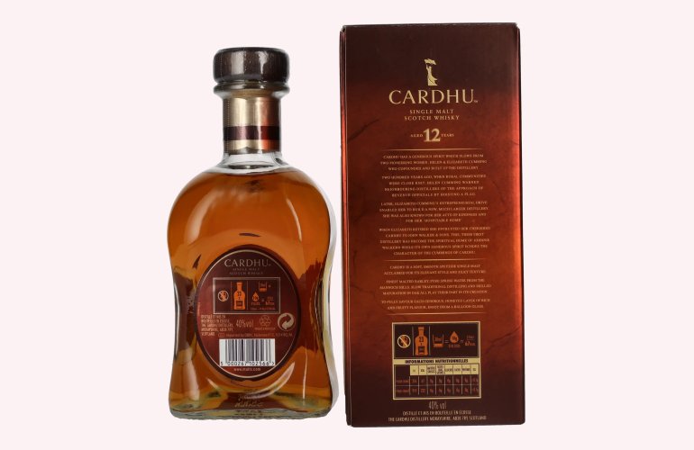 Cardhu 12 Years Old Single Malt Scotch Whisky 40% Vol. 0,7l en boîte cadeau