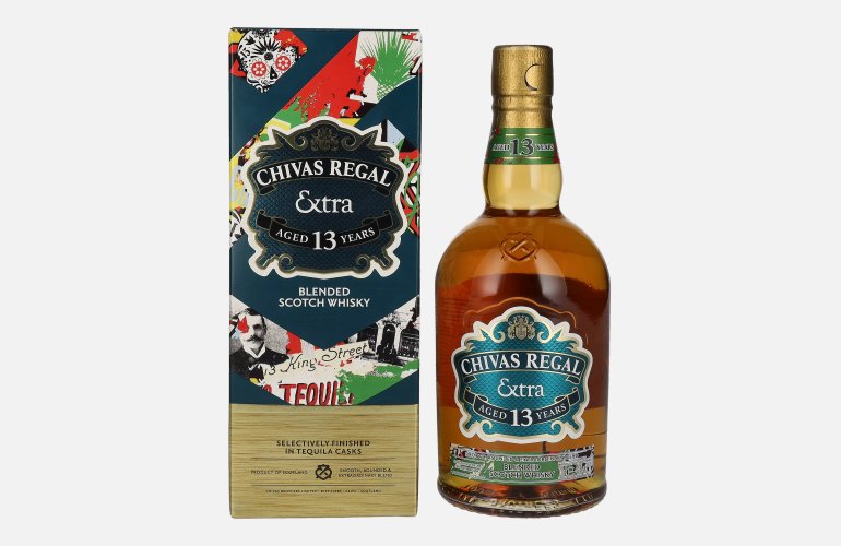 Chivas Regal EXTRA 13 Years Old TEQUILA CASK Finish 40% Vol. 0,7l in geschenkverpakking