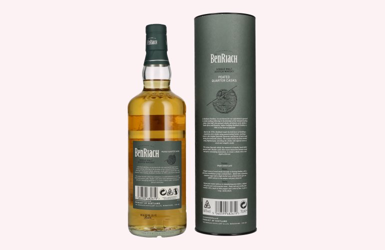 The BenRiach PEATED QUARTER CASKS Single Malt Scotch Whisky 46% Vol. 0,7l in Geschenkbox