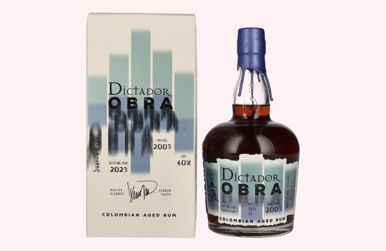 Dictador OBRA VINTAGE 20 Years Old SHERRY CASK Rum 2003 40% Vol. 0,7l in Geschenkbox