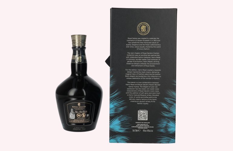 Royal Salute 21 Years Old HARRIS REED BLUE EDITION Blended Scotch Whisky 40% Vol. 0,7l in Giftbox