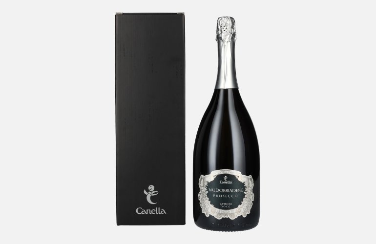 Canella Valdobbiadene Prosecco Superiore Millesimato Extra Dry DOCG 2023 11% Vol. 1,5l in geschenkverpakking
