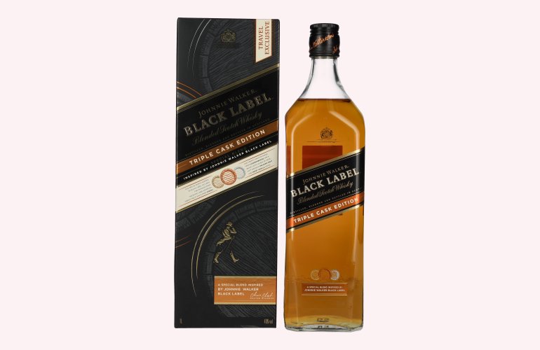 Johnnie Walker BLACK LABEL Blended Scotch Whisky TRIPLE CASK EDITION 40% Vol. 1l en boîte cadeau