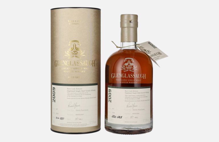 Glenglassaugh 10 Years Old RARE CASK RELEASE 2009 Sherry Puncheon Cask 957 57,9% Vol. 0,7l in Giftbox