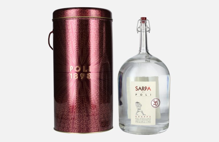 Poli Grappa Sarpa di Poli 40% Vol. 3l in Tinbox