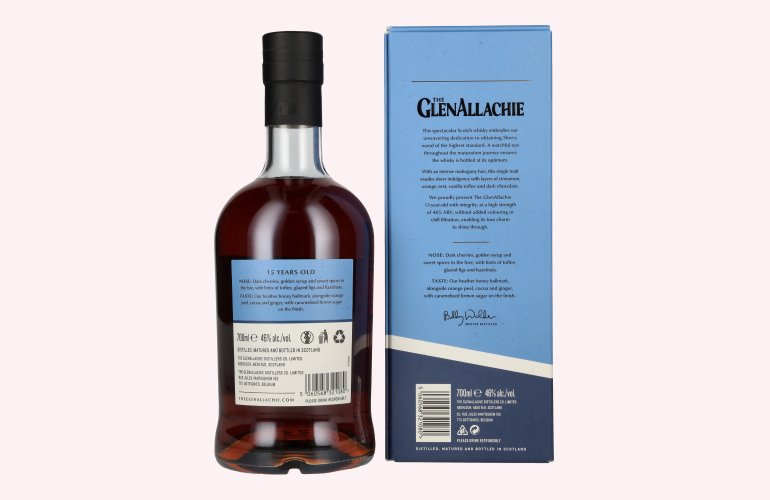 The GlenAllachie 15 Years Old Speyside Single Malt 46% Vol. 0,7l en boîte cadeau