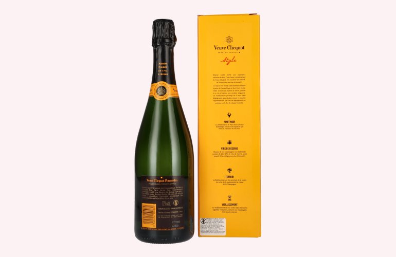 Veuve Clicquot Champagne Brut Réserve Cuvée 12% Vol. 0,75l en boîte cadeau