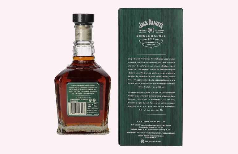 Jack Daniel's Tennessee SINGLE BARREL RYE Whiskey 45% Vol. 0,7l in geschenkverpakking