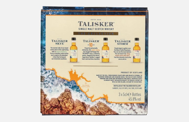 Talisker The Collection Made By The Sea Single Malt Scotch Whisky 45,8% Vol. 3x0,05l in Geschenkbox