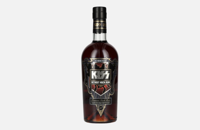 Kiss Detroit Rock Premium Dark Rum 45% Vol. 0,7l