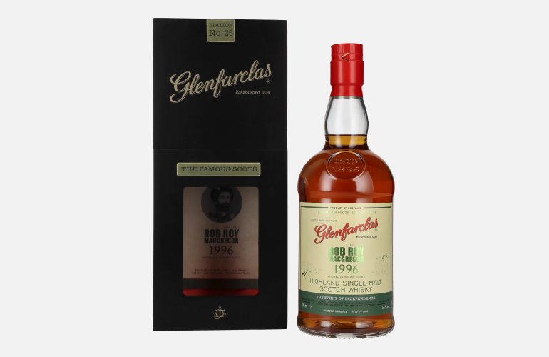Glenfarclas The Famous Scots ROB ROY MACGREGOR Highland Single Malt 1996 46% Vol. 0,7l in geschenkverpakking