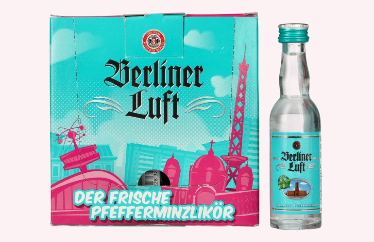 Berliner Luft DER FRISCHE Pfefferminzlikör 18% Vol. 24x0,04l