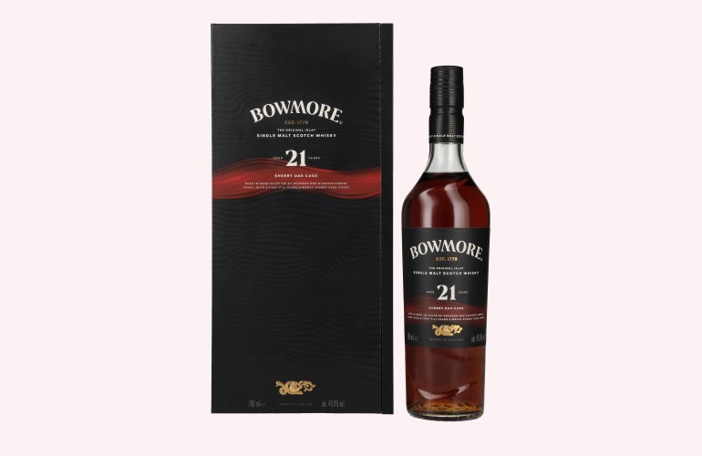 Bowmore 21 Years Old Sherry Oak Cask Islay Single Malt 46,8% Vol. 0,7l in Geschenkbox