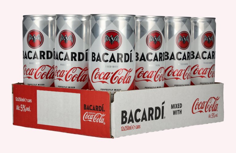 Bacardi Rum & Coca-Cola 5% Vol. 12x0,25l Dosen Pfand