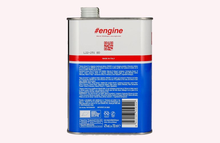 ENGINE Organic Italian Gin 42% Vol. 0,7l