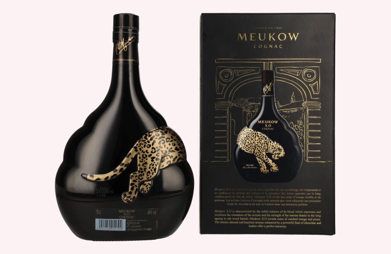 Meukow X.O. Cognac Gold FELINE Limited Edition 40% Vol. 0,7l in geschenkverpakking